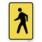Signmission Pedestrian Crossing Symbol Heavy-Gauge Aluminum Sign, 12" x 18", A-1218-23337 A-1218-23337 - alternate 1